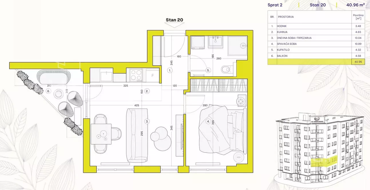 Jednoiposoban stan | 4zida