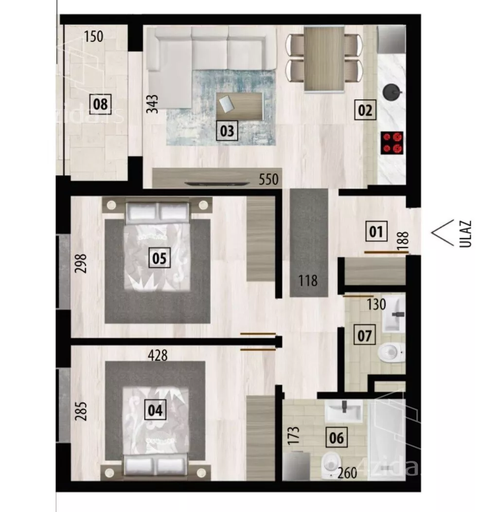 Trosoban stan | 4zida