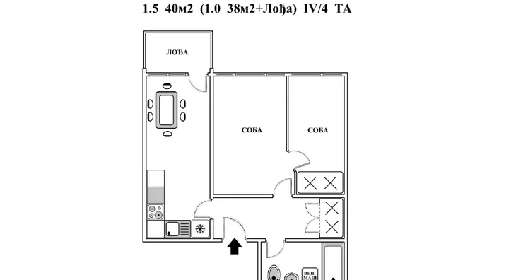 Jednoiposoban stan | 4zida