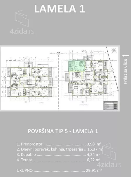 Jednosoban stan | 4zida
