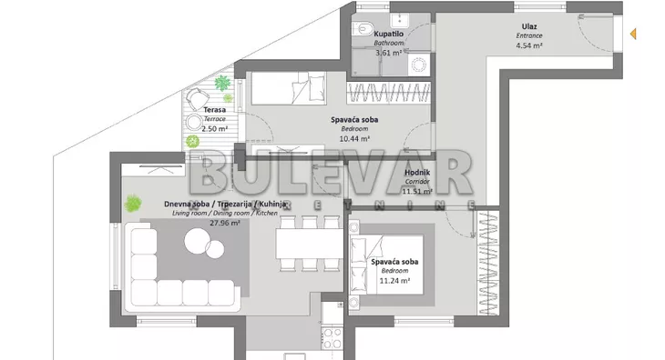 Trosoban stan | 4zida