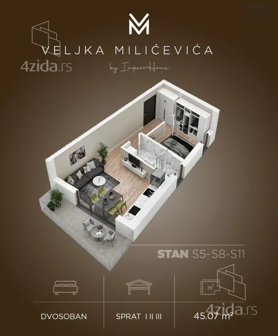 Dvosoban stan | 4zida