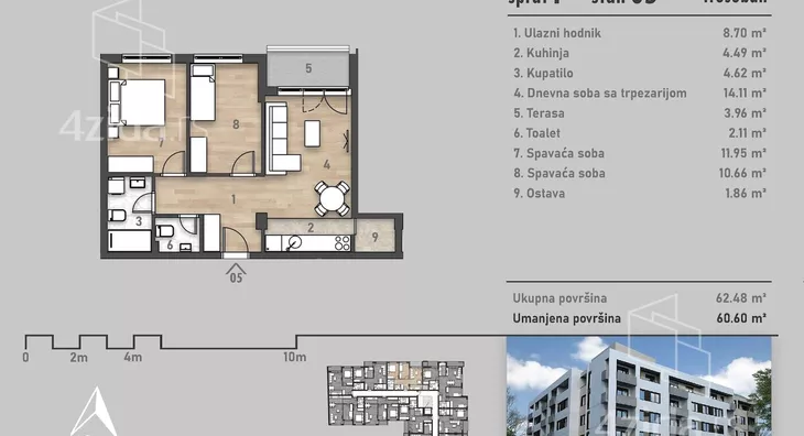 Trosoban stan | 4zida