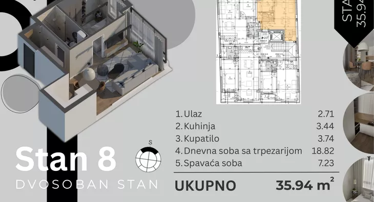 Dvosoban stan | 4zida