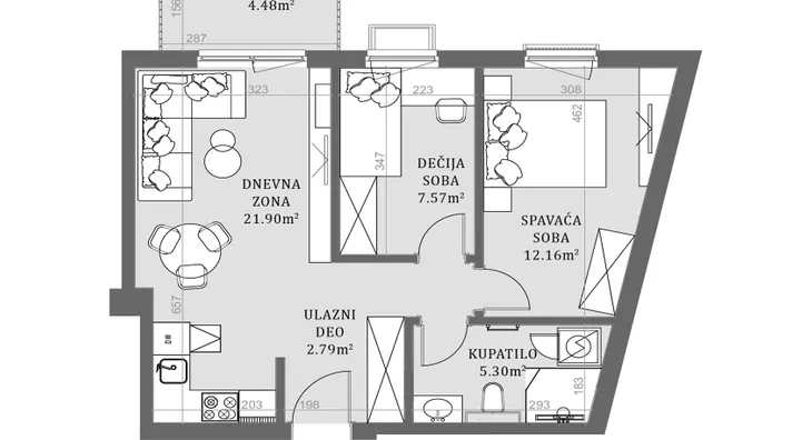 Trosoban stan | 4zida