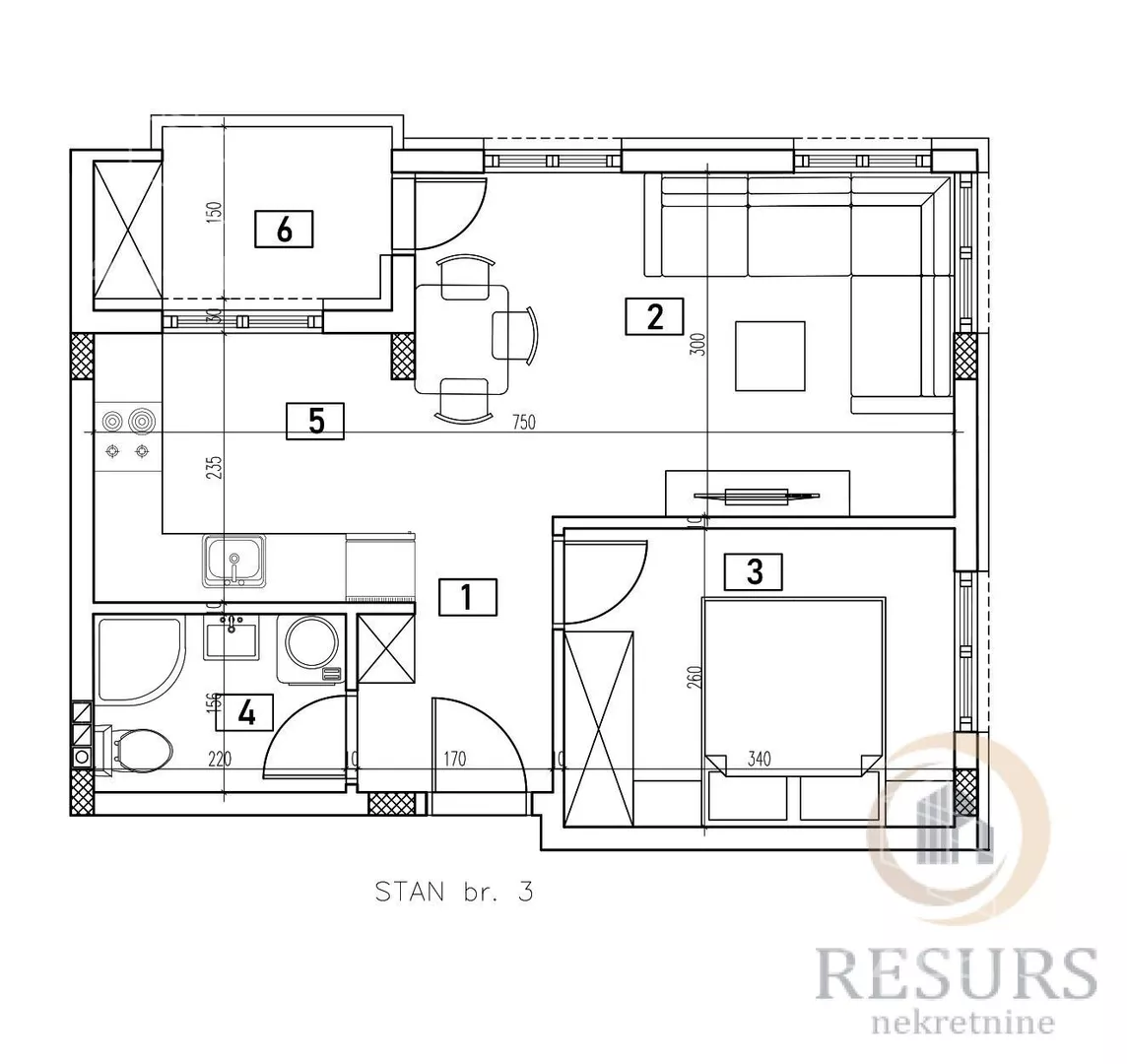 Dvosoban stan | 4zida