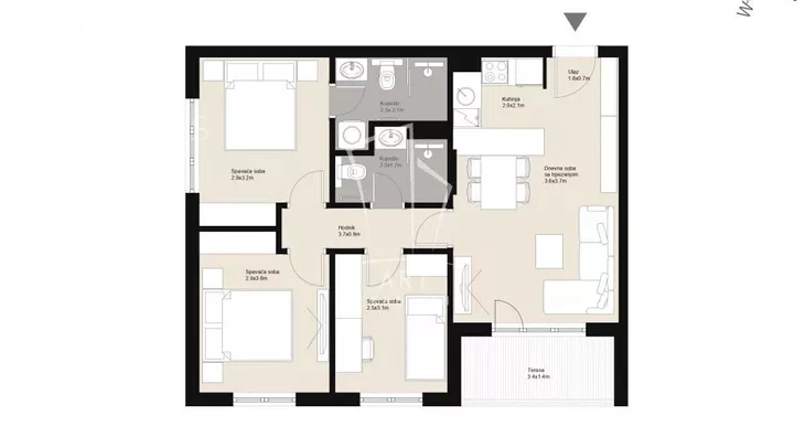 Troiposoban stan | 4zida