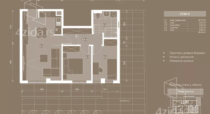 Dvoiposoban stan | 4zida