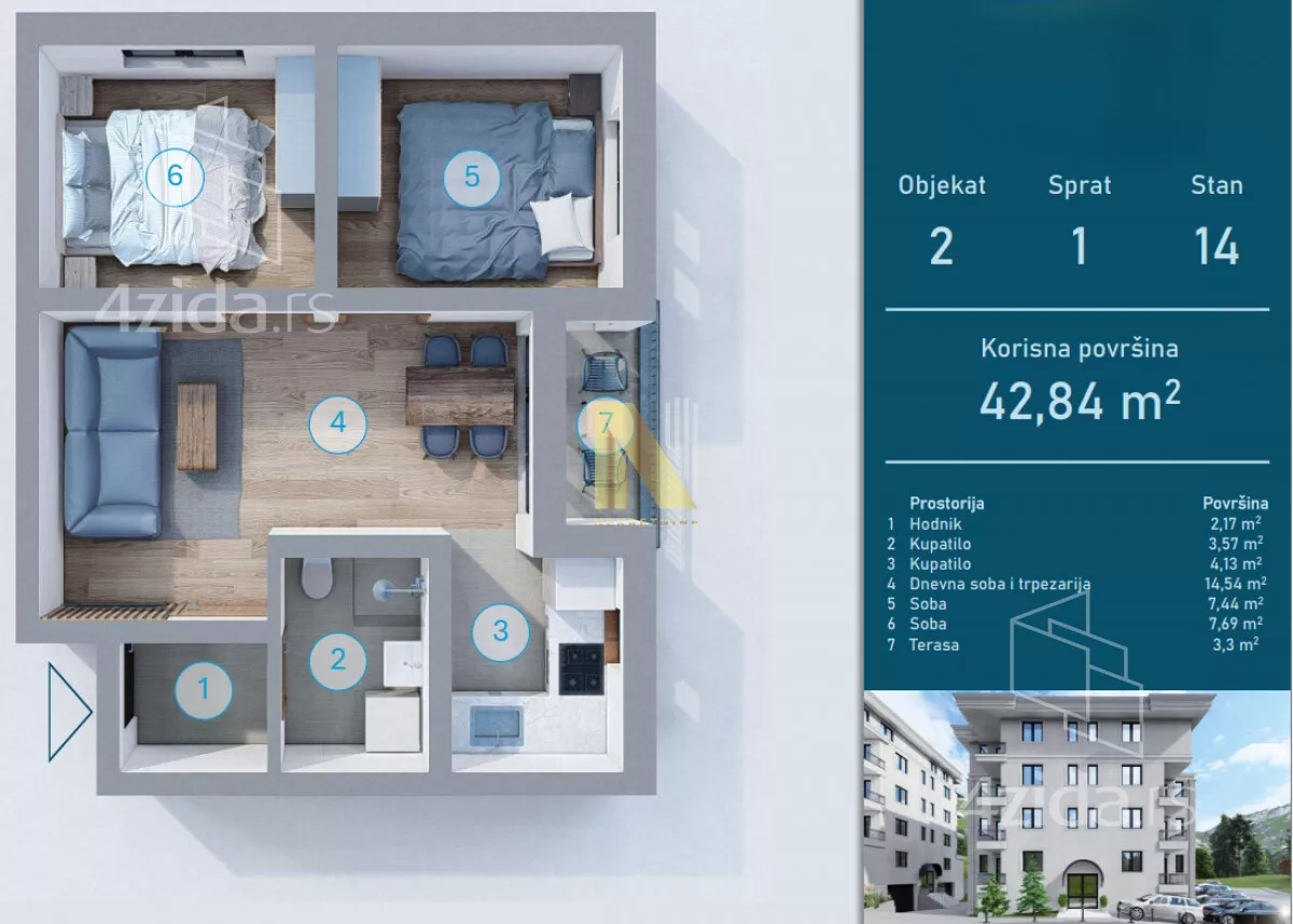 Dvoiposoban stan | 4zida