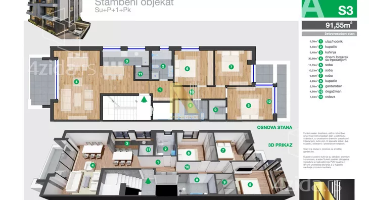 Četvorosoban stan | 4zida