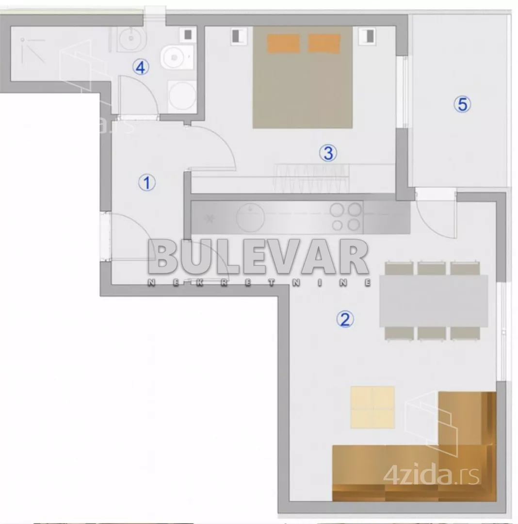 Jednoiposoban stan | 4zida