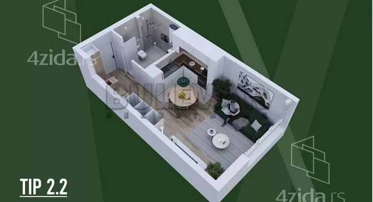 Jednosoban stan | 4zida