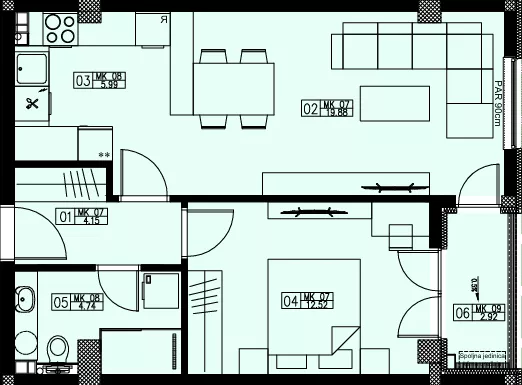 Dvosoban stan | 4zida