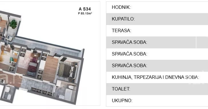Troiposoban stan | 4zida