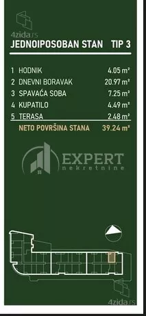 Jednoiposoban stan | 4zida