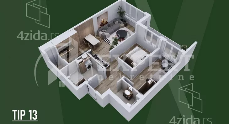 Dvoiposoban stan | 4zida