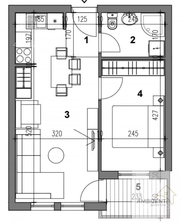 Jednoiposoban stan | 4zida