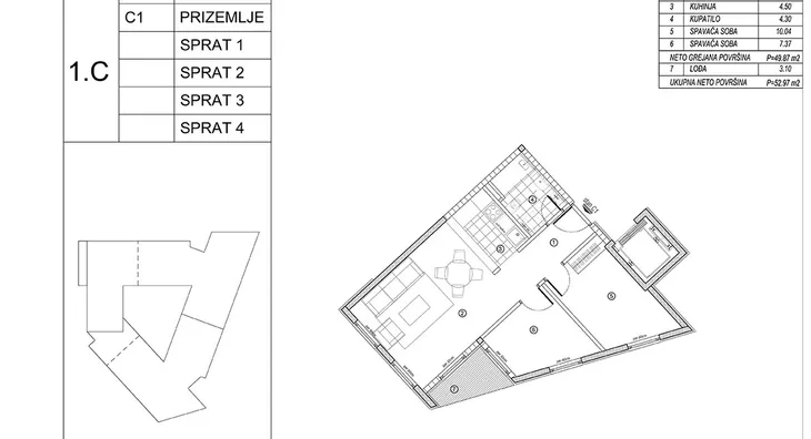 Trosoban stan | 4zida