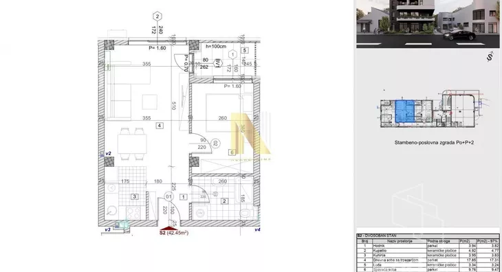 Jednoiposoban stan | 4zida
