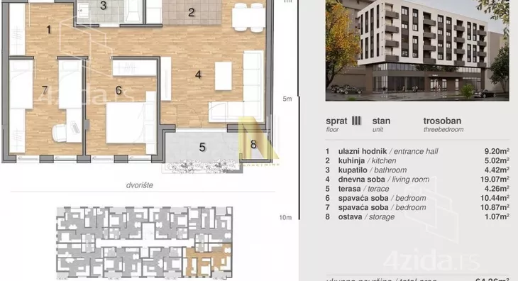Trosoban stan | 4zida