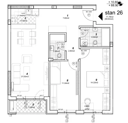 Trosoban stan | 4zida
