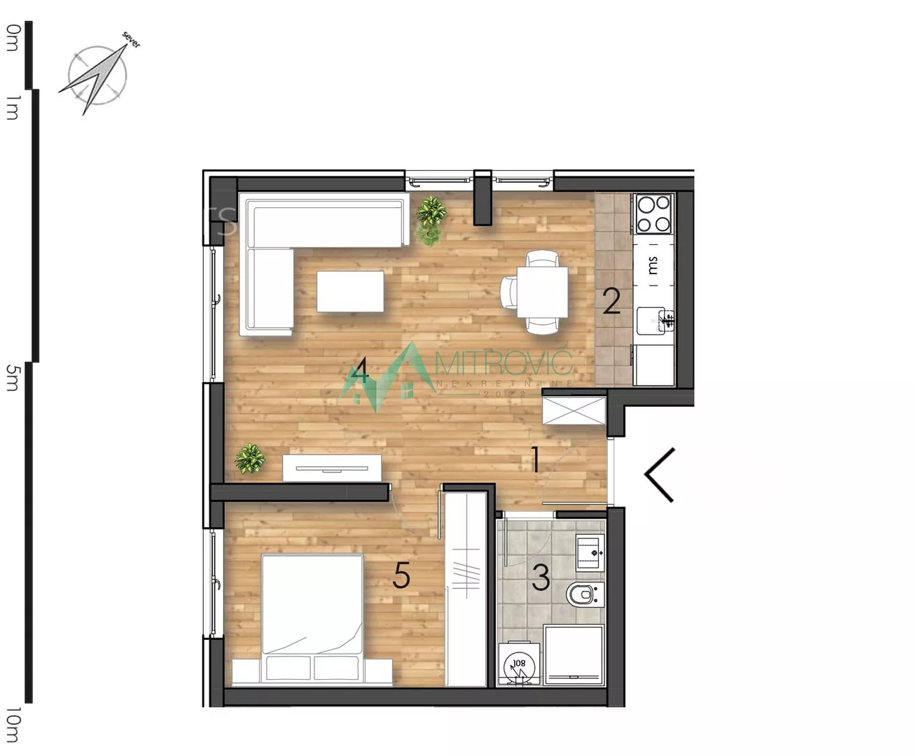 Jednoiposoban stan | 4zida