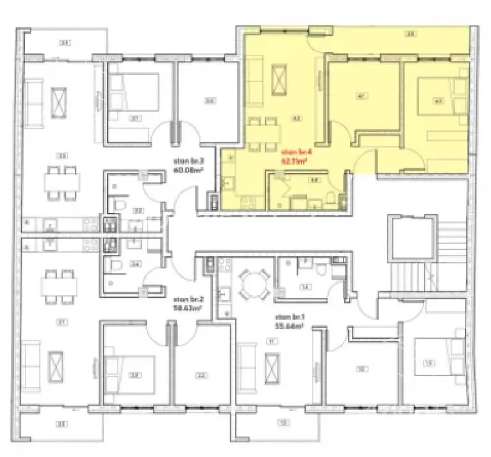 Trosoban stan | 4zida
