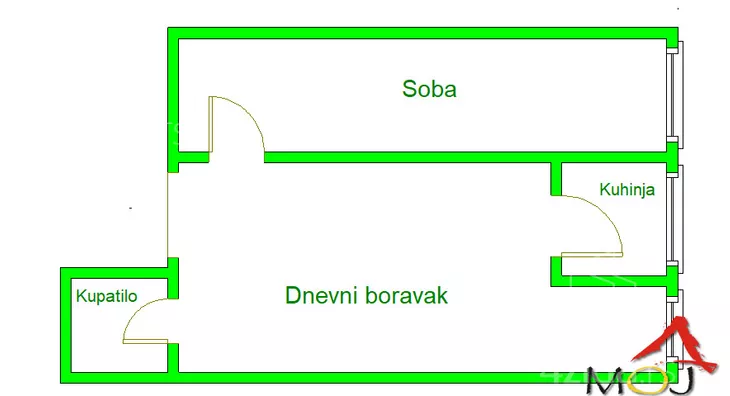 Jednoiposoban stan | 4zida