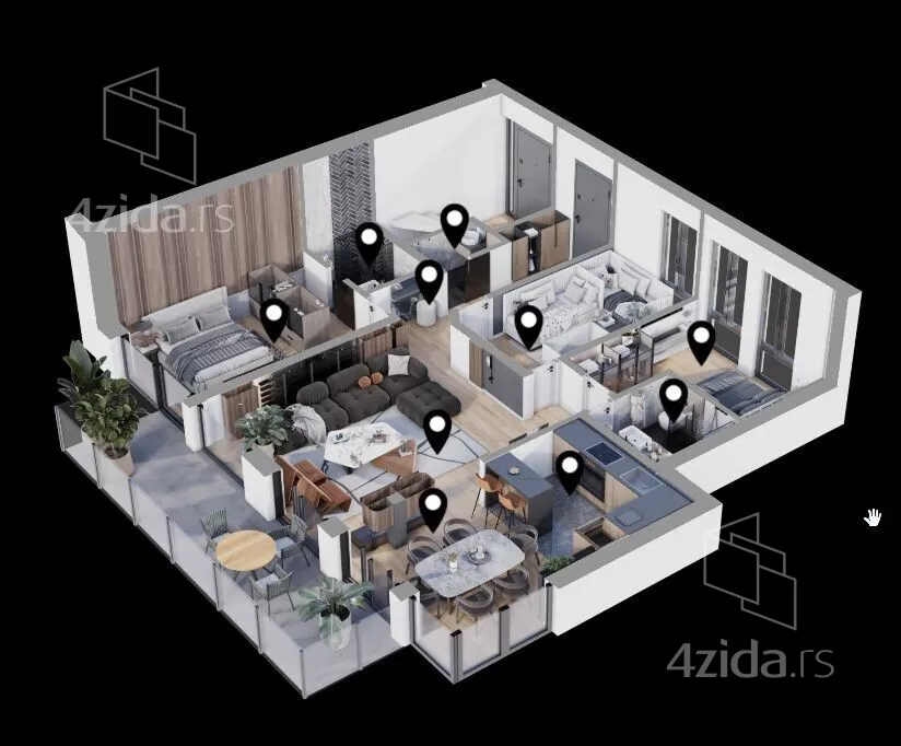 Četvoroiposoban stan | 4zida