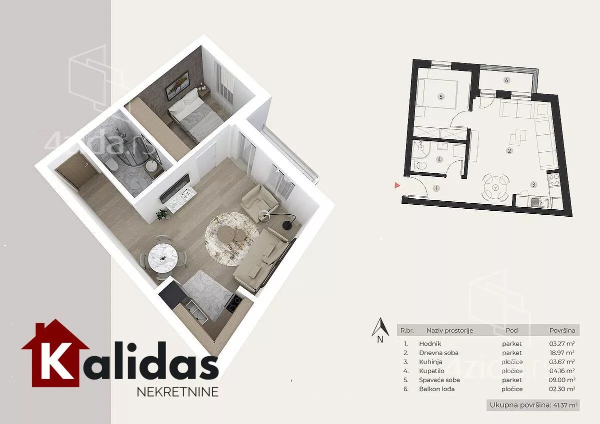 Dvosoban stan | 4zida