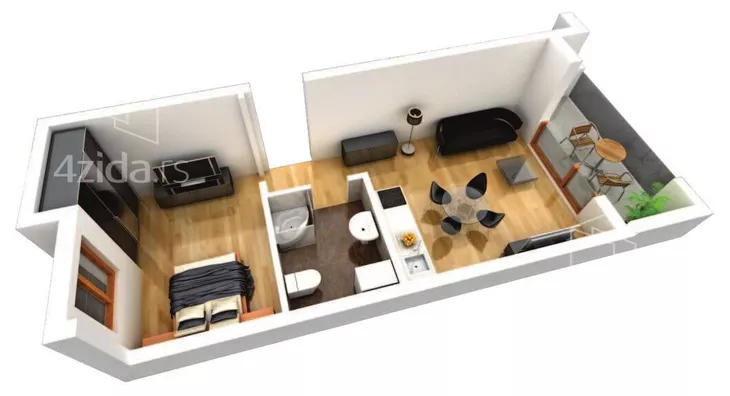 Jednosoban stan | 4zida