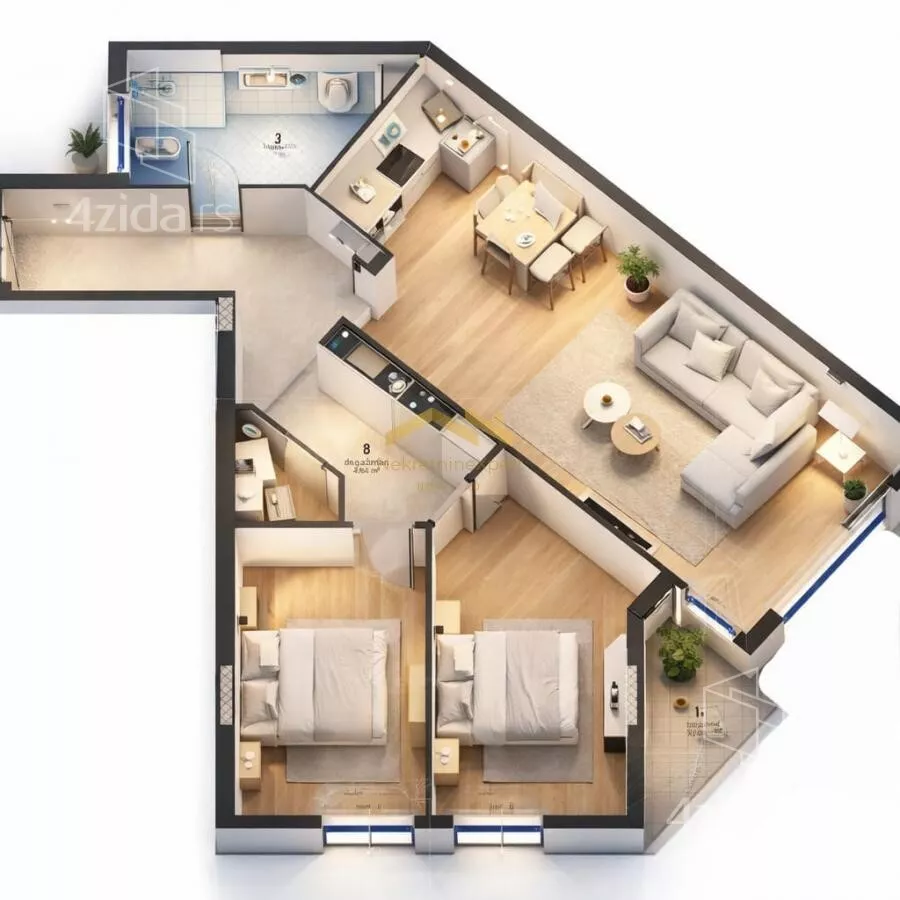 Trosoban stan | 4zida