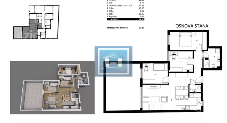 Trosoban stan | 4zida