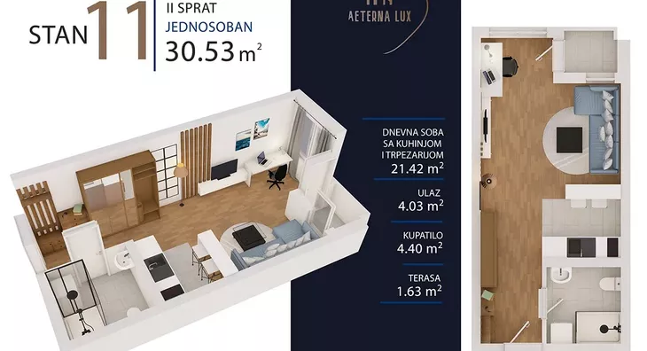 Jednosoban stan | 4zida