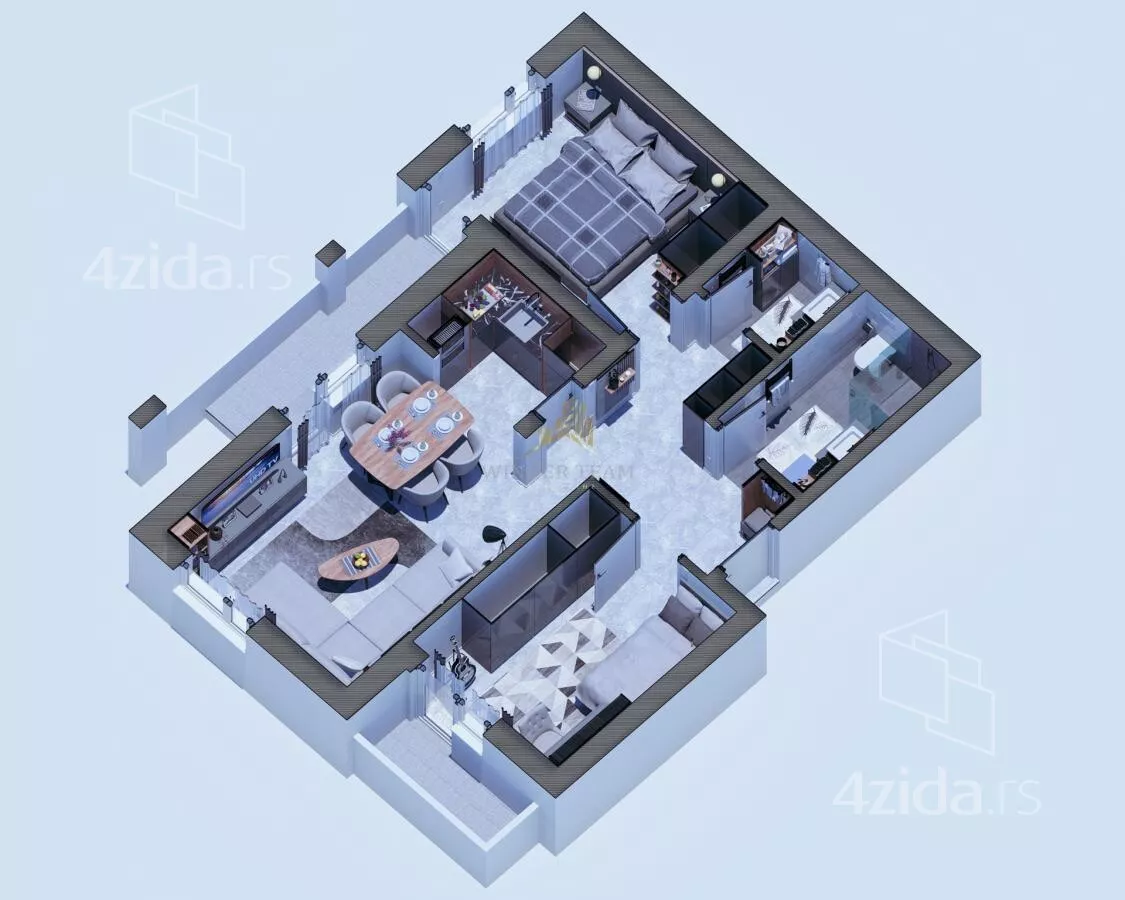 Trosoban stan | 4zida