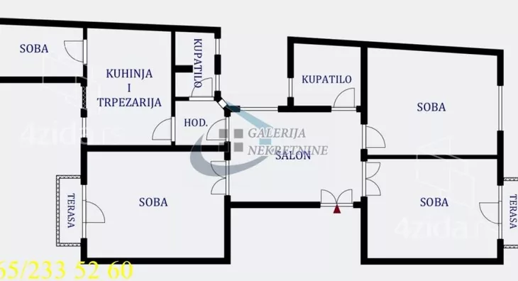 Četvoroiposoban stan | 4zida