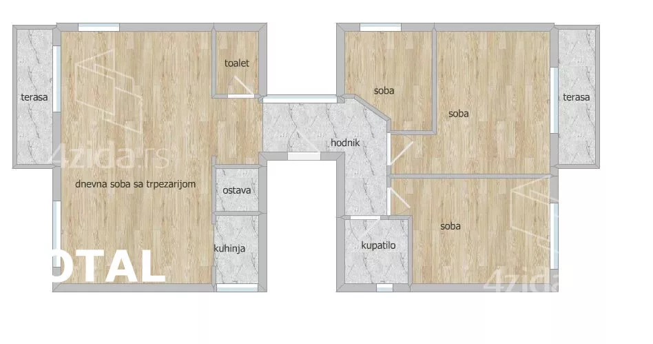 Troiposoban stan | 4zida