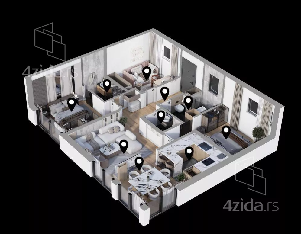 Četvoroiposoban stan | 4zida