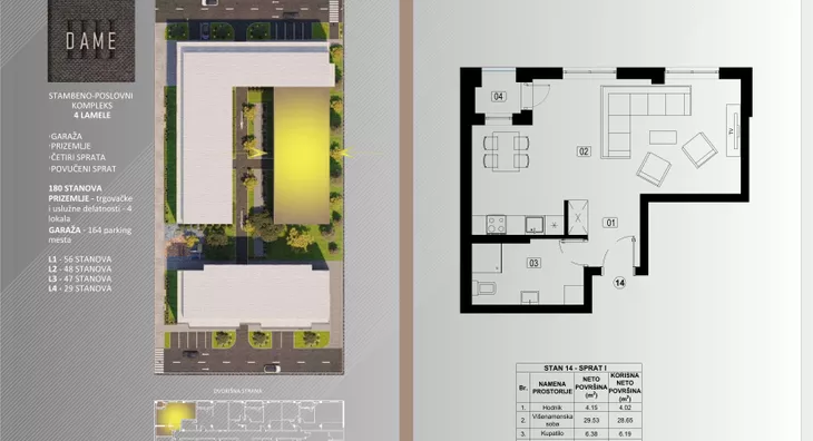 Jednosoban stan | 4zida