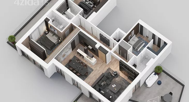 Četvorosoban stan | 4zida