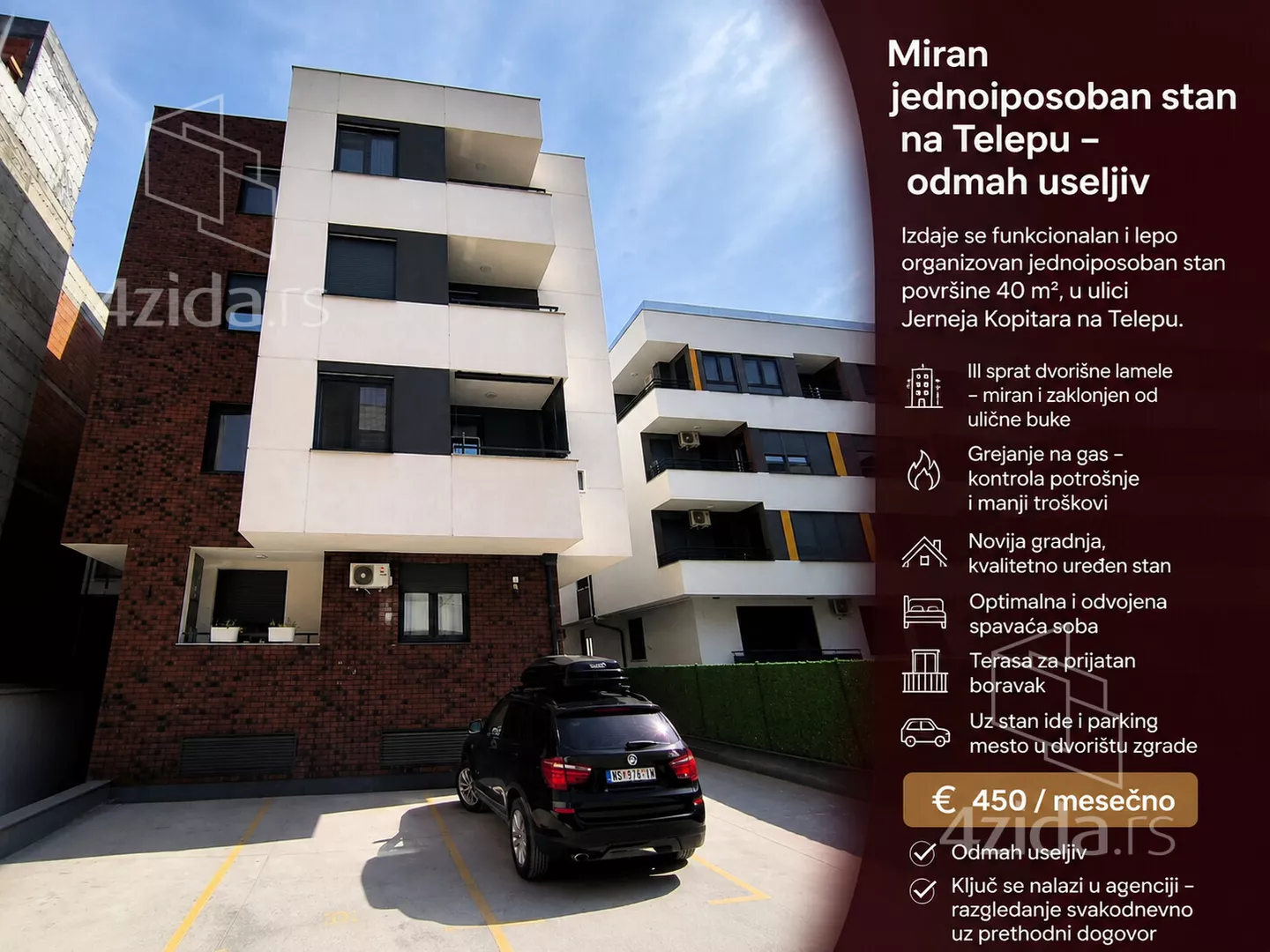 Jednoiposoban stan | 4zida