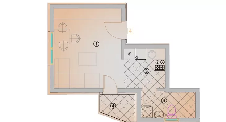 Jednoiposoban stan | 4zida