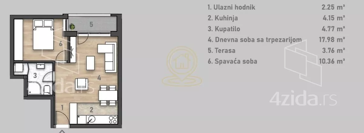 Dvosoban stan | 4zida