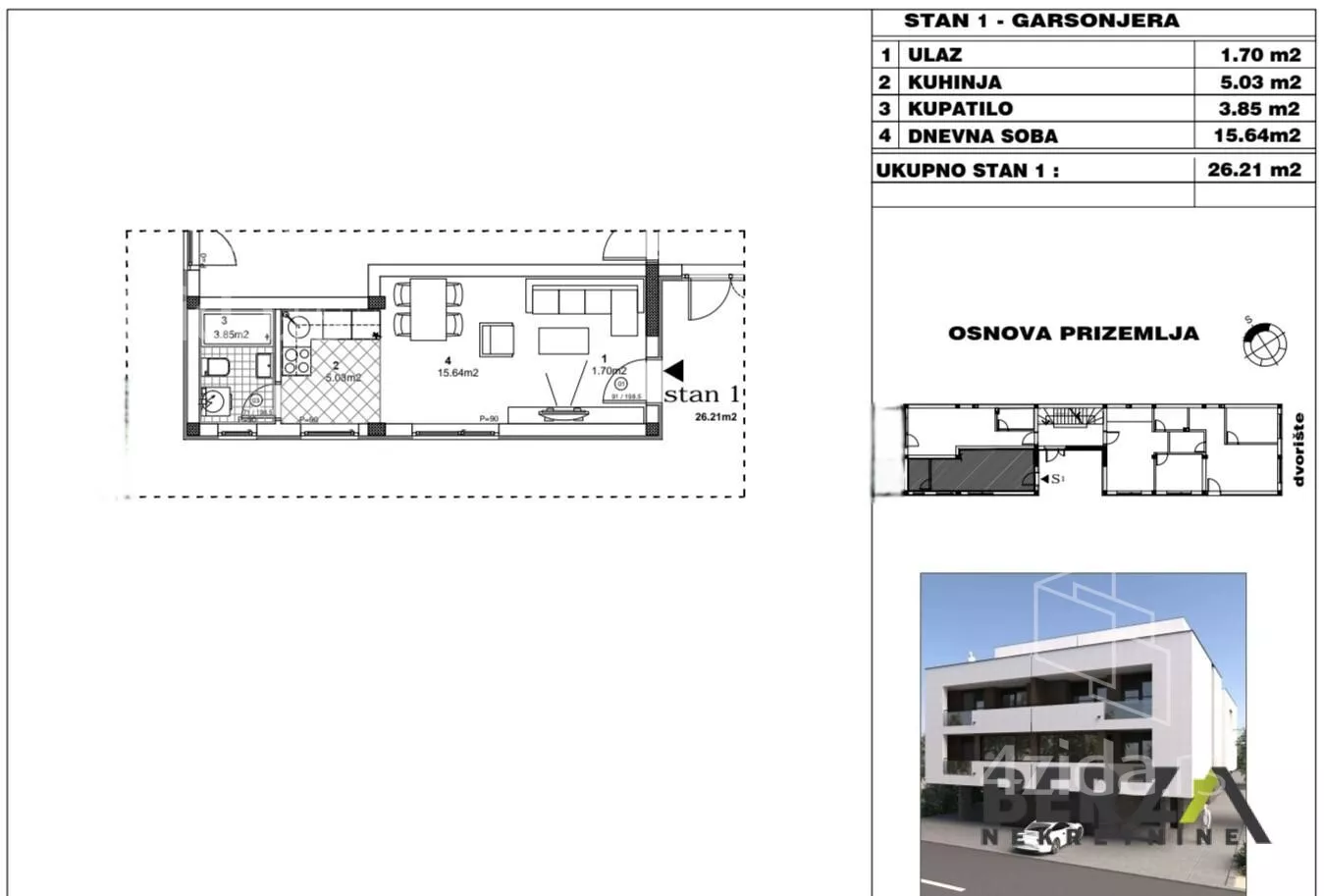 Garsonjera | 4zida