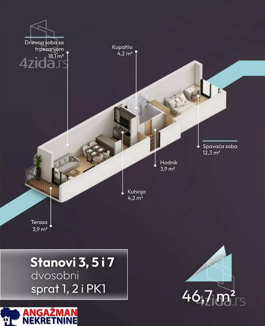 Dvosoban stan | 4zida