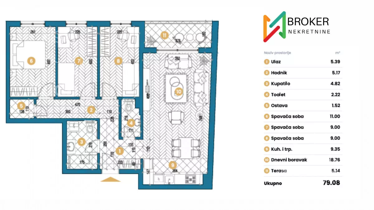 Troiposoban stan | 4zida