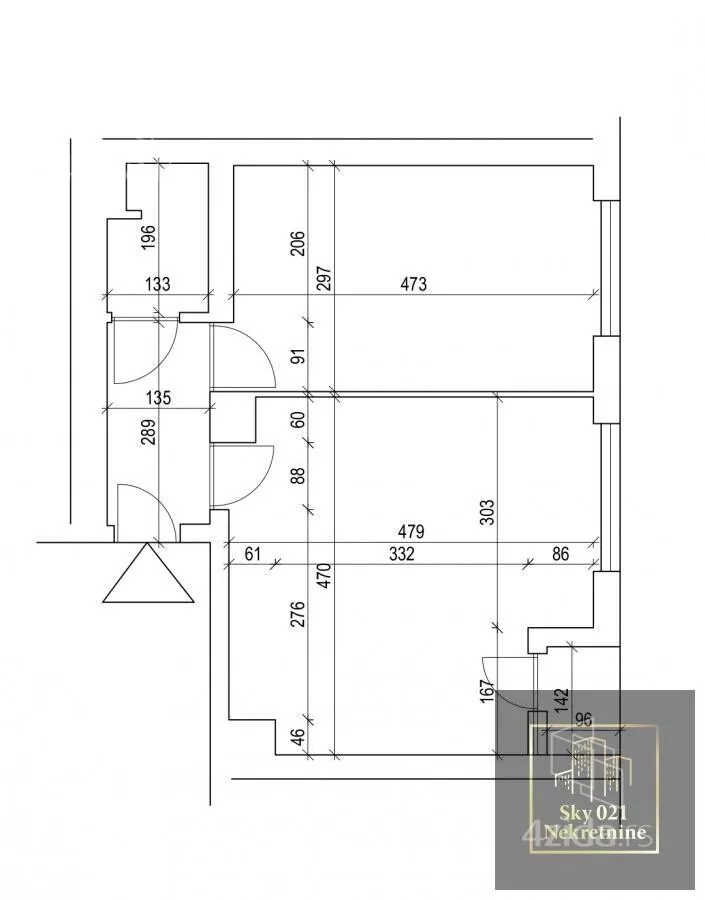 Jednoiposoban stan | 4zida