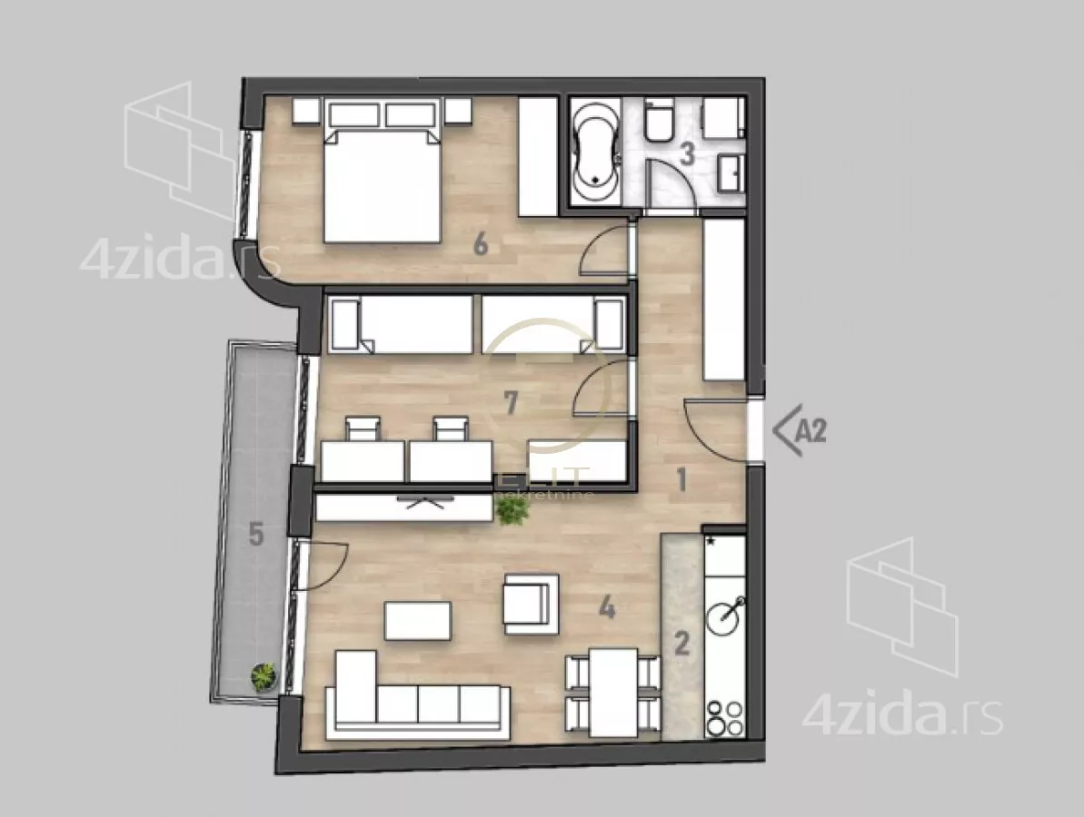 Trosoban stan | 4zida