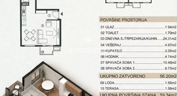 Trosoban stan | 4zida