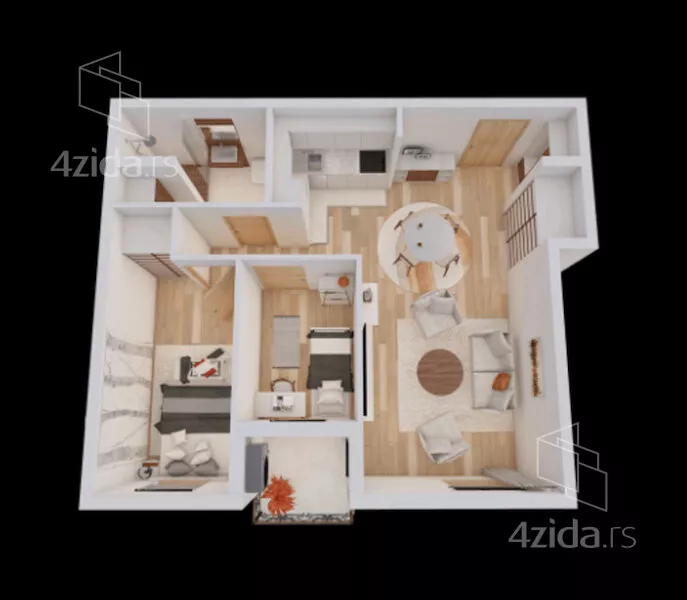 Dvoiposoban stan | 4zida